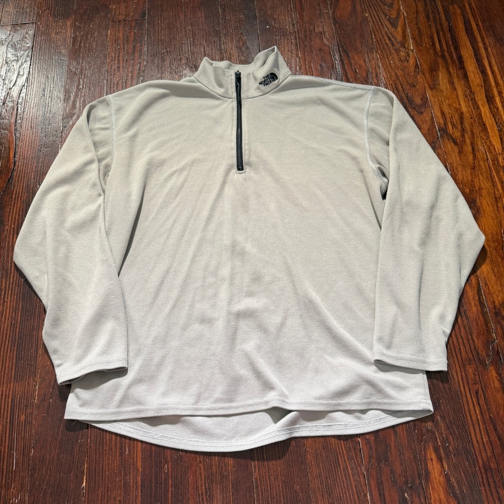 Vintage North Face Sweater Mens‎ XL Gray Pullover 1/4 Zip Gorpcore MADE IN USA
